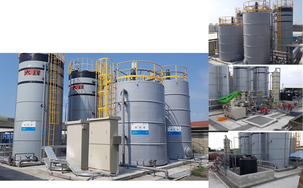 以中小型養豬業者(< 2,500頭)為目標，發展高效率厭氧醱酵程序，由料源調配器、污泥水解裝置與厭氧醱酵槽等單元所組成，進料基質量為10 CMD(固體物濃度5 %)，進行糞尿水厭氧消化反應後，產生的沼氣經由沼氣脫硫單元，串接發電機模組燃燒產電與併網躉售台電。